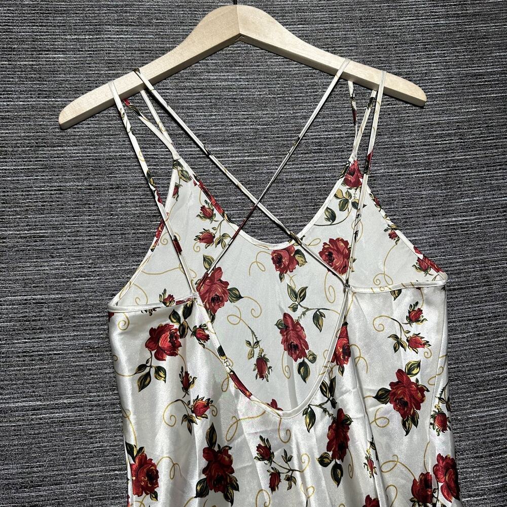 Barbizon Dress Women's M White Beige Floral Summer Vintage - Picture 8 of 9
